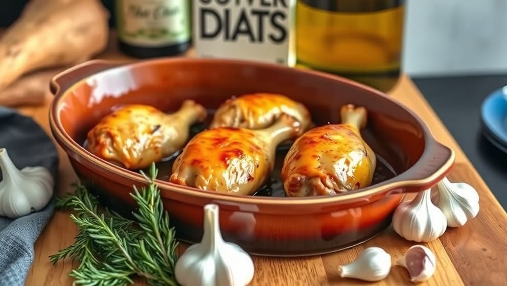 Kycklingklubba i ugn med saftigt kött och krispigt skinn